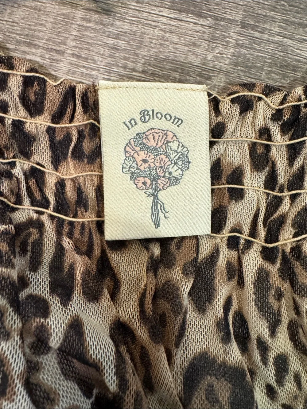 In Bloom Leopard Print Lace Chemise with Pink Accents